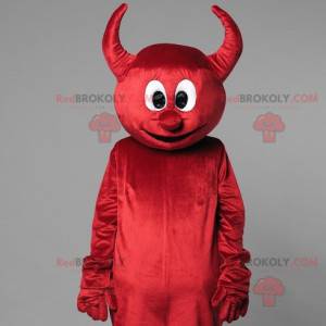 Mascotte rode duivel met hoorns. Imp mascotte - Redbrokoly.com
